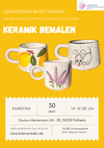 Mehr über den Artikel erfahren Keramik bemalen – Ein kreativer Nachmittag für alle ab 6 Jahren